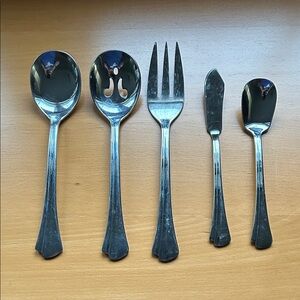 Reed and Barton Stainless Steel Serving Set.